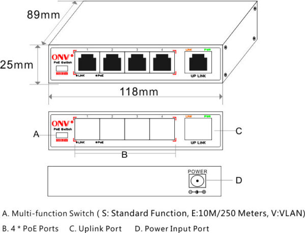 Gigabit PoE Media Converter