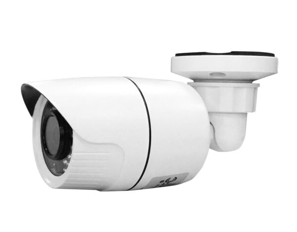 Camera IP hồng ngoại -Cảm biến hình ảnh: 2.0 Megapixel. -Chuẩn nén hình ảnh: H.264 và MJPEG. -Độ phân giải: 25/30fps@1080P(1920 x 1080). -Ống kính: 3.6mm ( góc nhìn 62°). -Số đèn LED hồng ngoại: 12 đèn LED SMD. -Tầm quan sát hồng ngoại: 30 mét. -Số người truy cập đồng thời: 20 người. -Chức năng cấp nguồn qua mạng PoE giúp giảm chi phí dây nguồn và nguồn cho camera. -Chuẩn kết nối: Onvif. -Nhiệt độ hoạt động: -30~+60°C. -Tiêu chuẩn chống thấm nước và bụi: IP67 (thích hợp sử dụng trong nhà và ngoài trời). -Nguồn điện: 12VDC.
