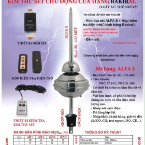 Kim thu sét --- Cáp thoát sét --- Thiết bị đếm sét --- Hộp kiểm tra điện trở tiếp đất --- Hệ thống tiếp đất chống sét trực tiếp